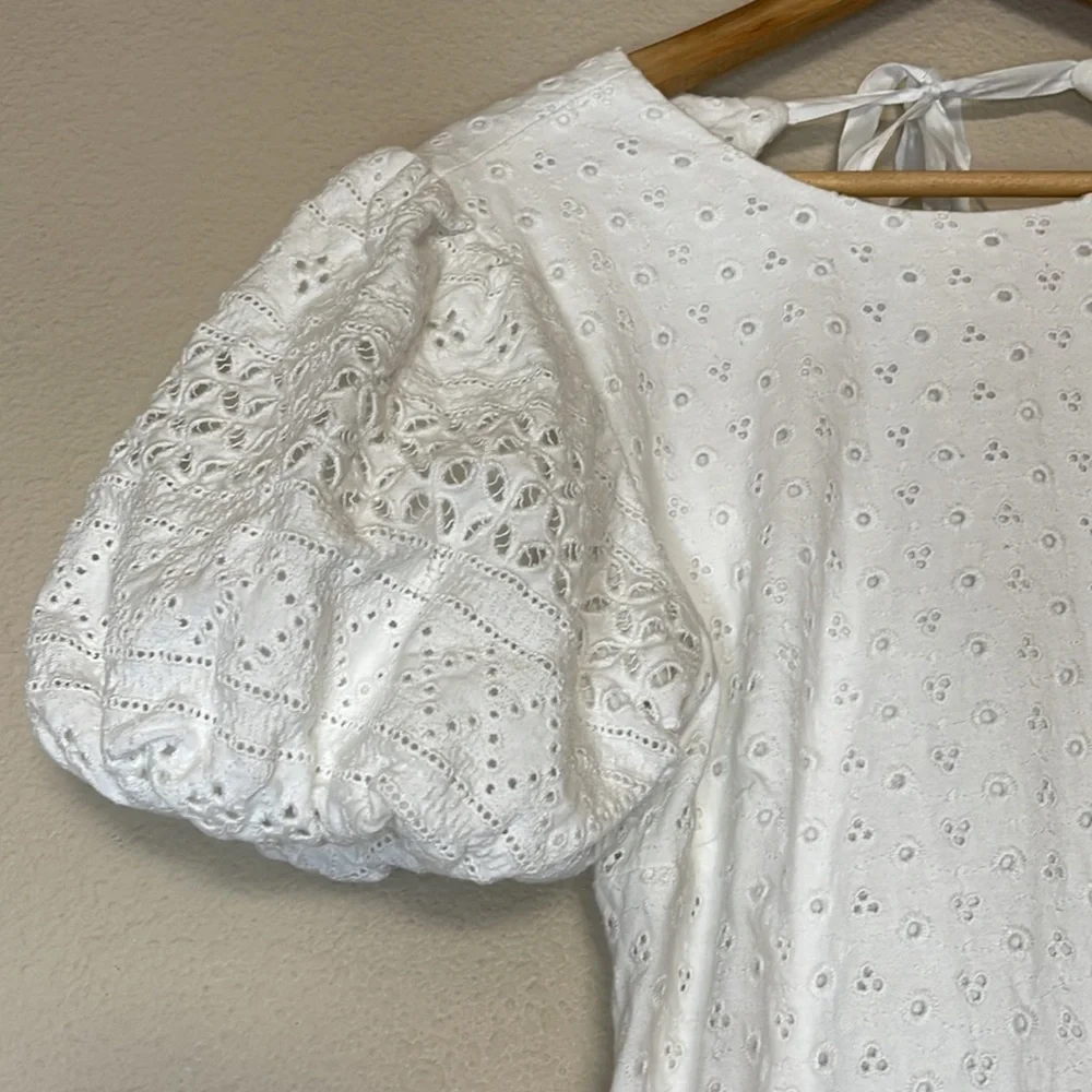 Free People Apricot Rose lace Mini‎ Dress in White